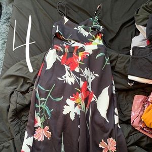 Boohoo tropical print jumpsuit